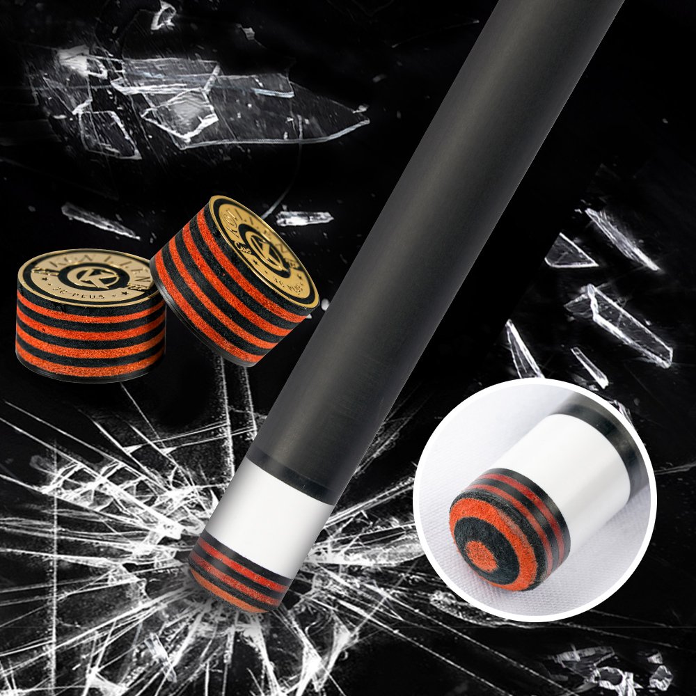 KONLLEN high-grade carbon fiber carom billiard cue 142 cm stainless steel 8-tooth interface tight and stable