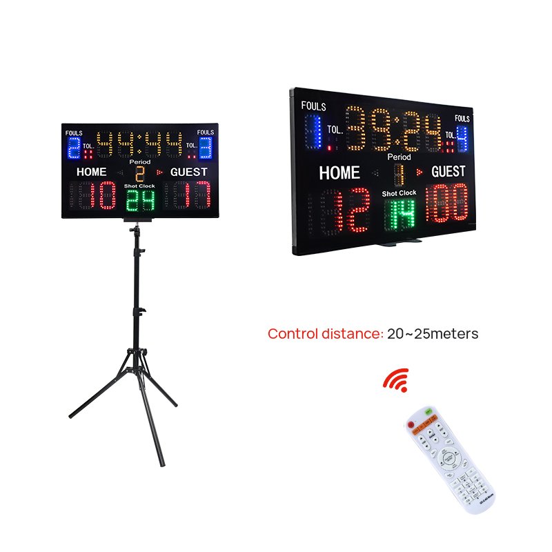 Digital Basketball Electronic for Portable Mini Cars with Players Names Football Score Board Led Display Timer Untuk Scoreboard