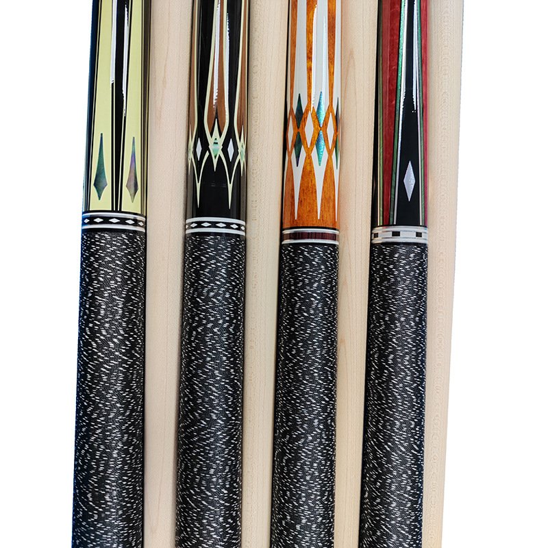 New Arrival Wholesale Price Multi Colors Billiard 1/2-PC Center Joint Maple Wood Pool Cue Sticks 12MM-13MM Tips For Sale