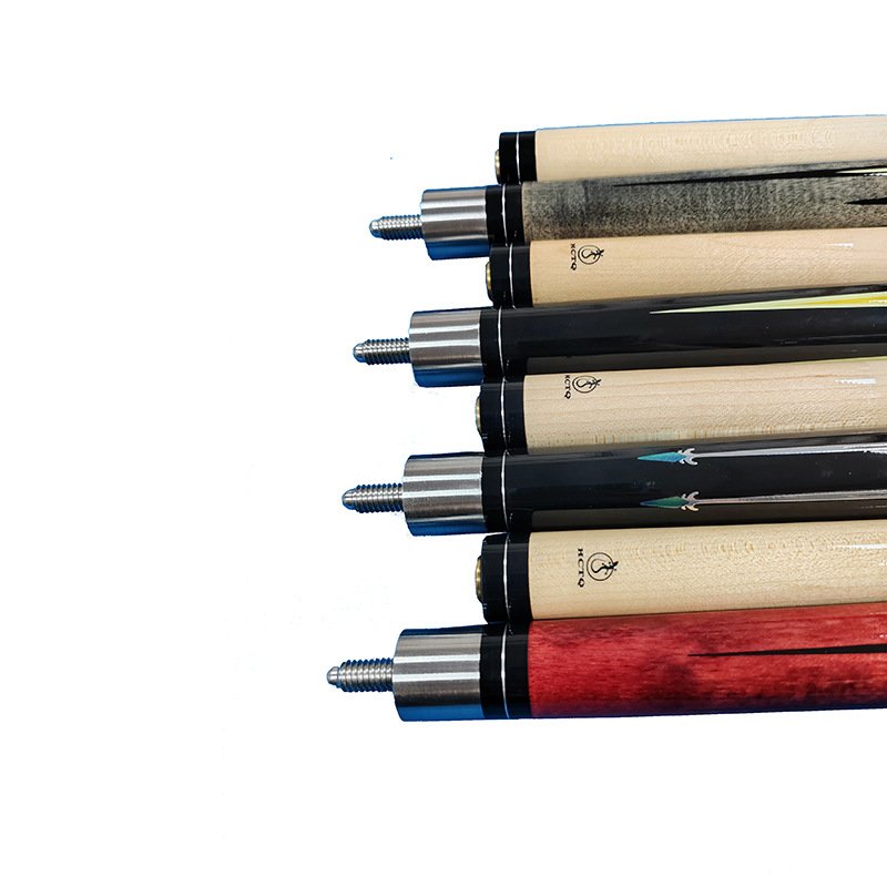 New Arrival Wholesale Price Multi Colors Billiard 1/2-PC Center Joint Maple Wood Pool Cue Sticks 12MM-13MM Tips For Sale