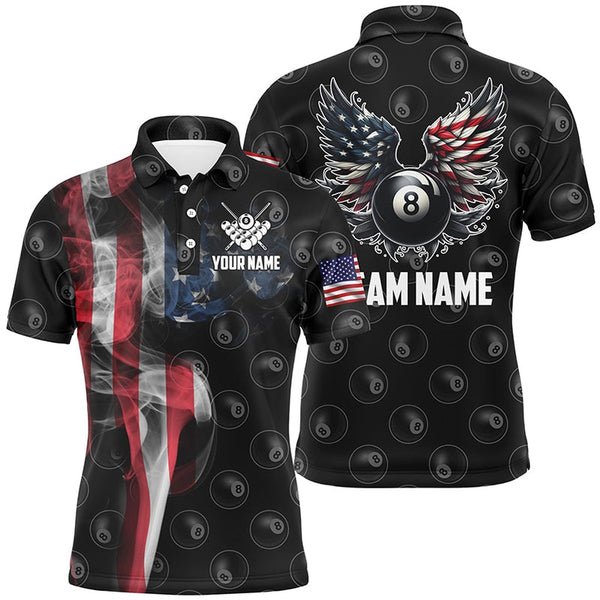 Custom Quick Dry Sublimation Mens Polo Billiards Shirt 100% Polyester High Quality Snooker Cue Billiard Polo Shirt