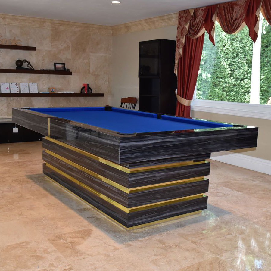 Xingsheng 2024 new design snooker table, 15 year factory modern luxury style slate billiards table