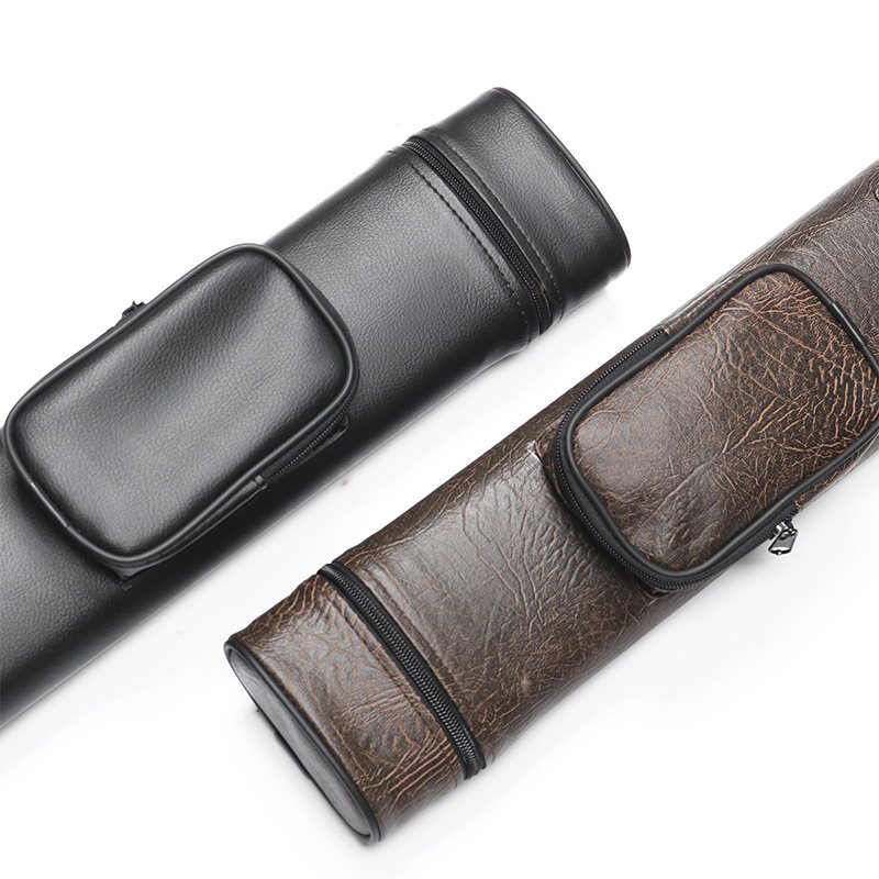 In Stock Snooker & Billiard Stick Case PU Billiard Cue Bag 1/2 Wooden Pool Cue Case Black Bag for Billiard Cue