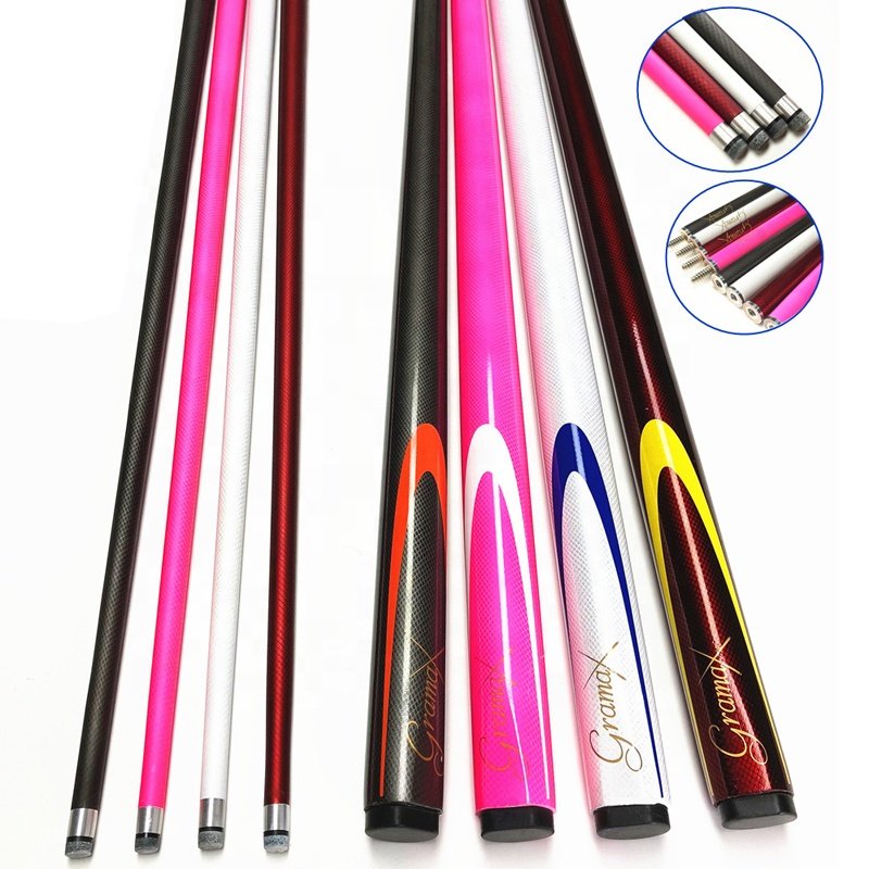 Discount Sales Superior Quality 1/2 Center Joint Snooker Carbon Fiber Billiard Cue for Sale
