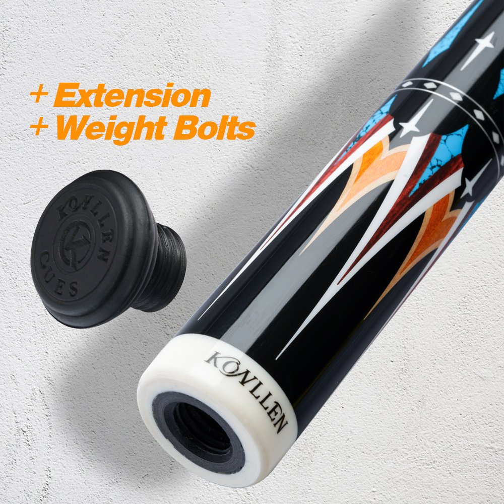 KONLLEN advanced black technology carbon fiber cue 12.5mm nine-ball private cue