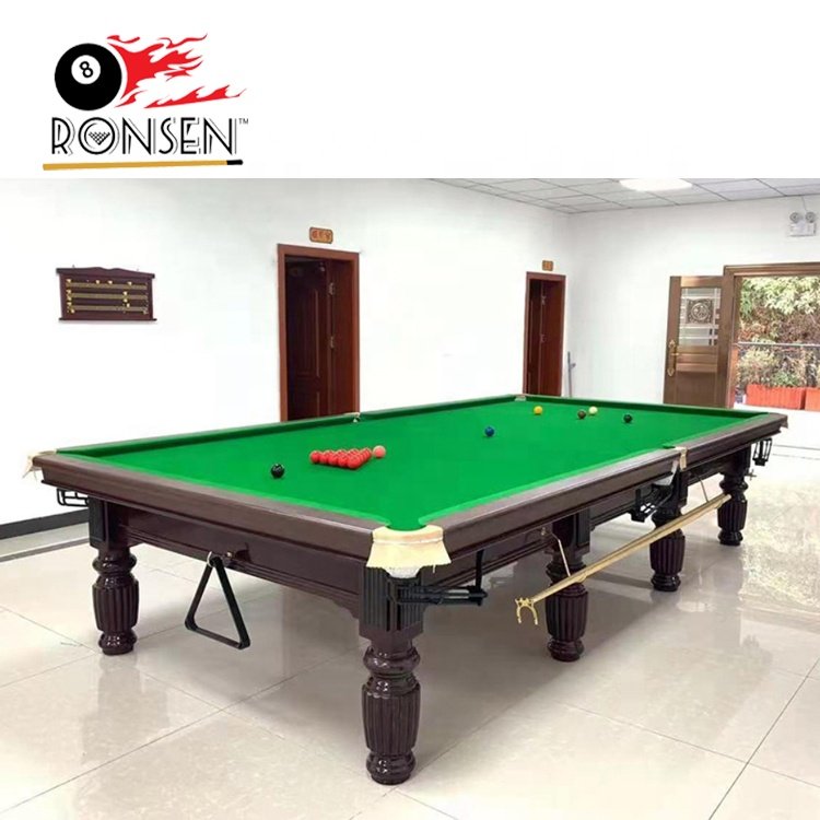 China Factory Sale Professional Home Game Play 12ft Snooker Table with 6811 Cloth and Steel Block