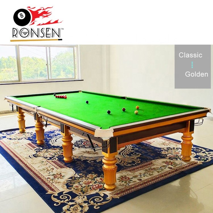 China Factory Sale Professional Home Game Play 12ft Snooker Table with 6811 Cloth and Steel Block