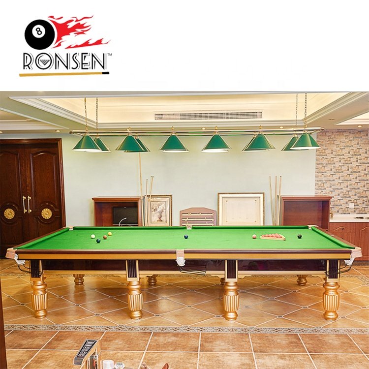 China Factory Sale Professional Home Game Play 12ft Snooker Table with 6811 Cloth and Steel Block
