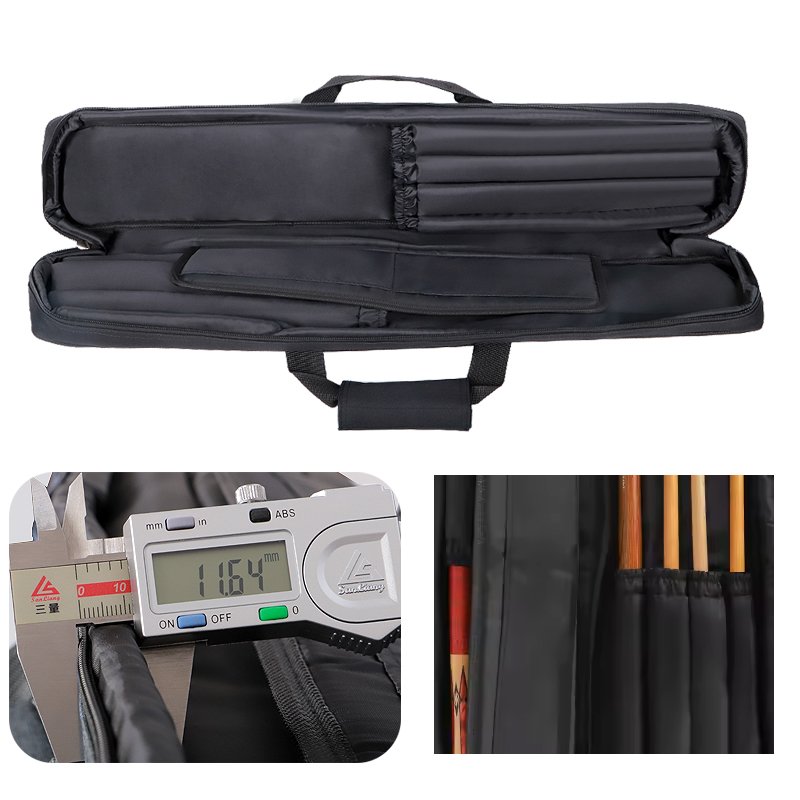 Wholesale Popular Portable 1/2 Cues Case Factory Snooker & Billiard Products Cue Bags Oxford 3B4S Pool Cue Carrying Cases Bag