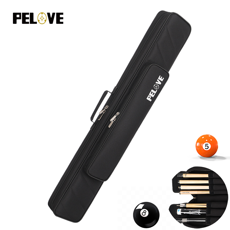 custom logo pool cue bag , 4 shafts 2 Butts soft pool cue case , portable with two backs