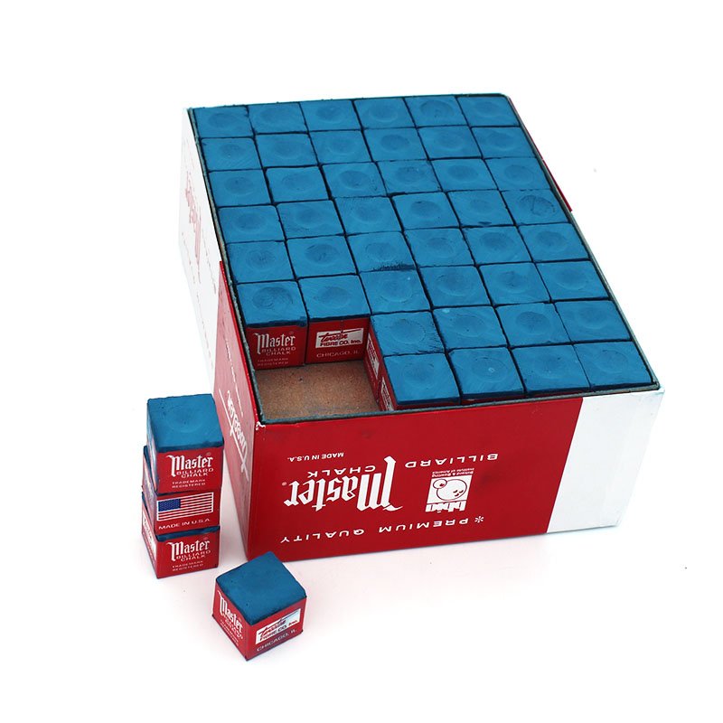 Snooker & Billiard Pool Cue Master Chalk 144 PCS/Box On Sale blue green grey pink different colors for selection