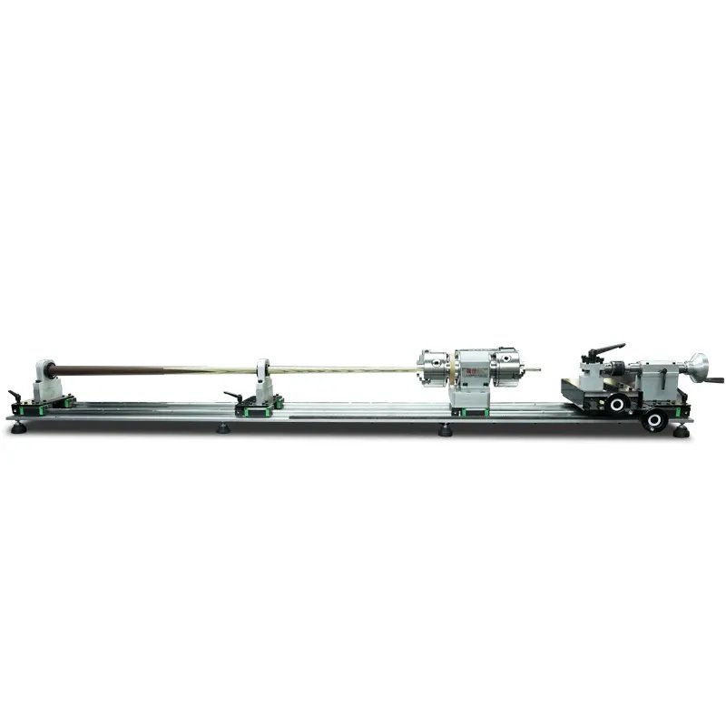 FS-7075C Double Chuck Manual Metal Lathe Machine With Casting Bed For Pool Cue Repairing