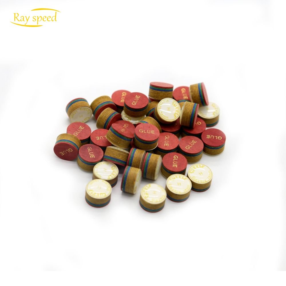 Rayspeed Hot Sale 9 Layers 14mm High Quality Colorful Leather Pool Billiard Snooker Cue Accessories Tips