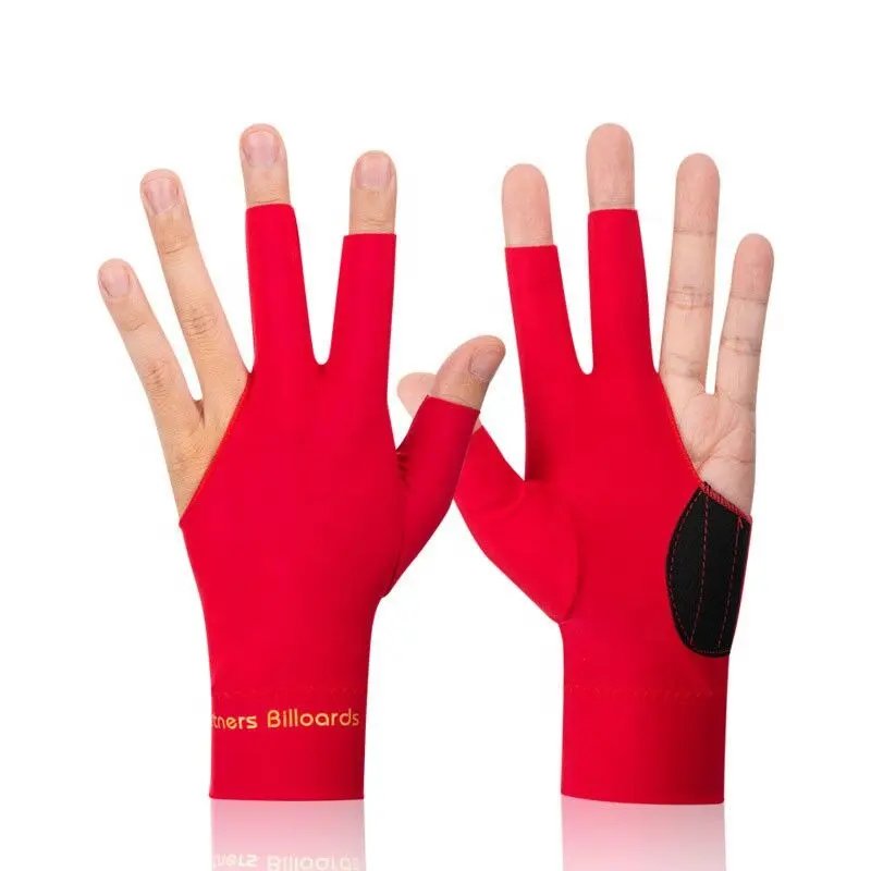 HWWR-0016#Elasticity Snooker Pool Billiards Cue Gloves Billiard Three Finger Glove breathable anti slip three finger cue glove