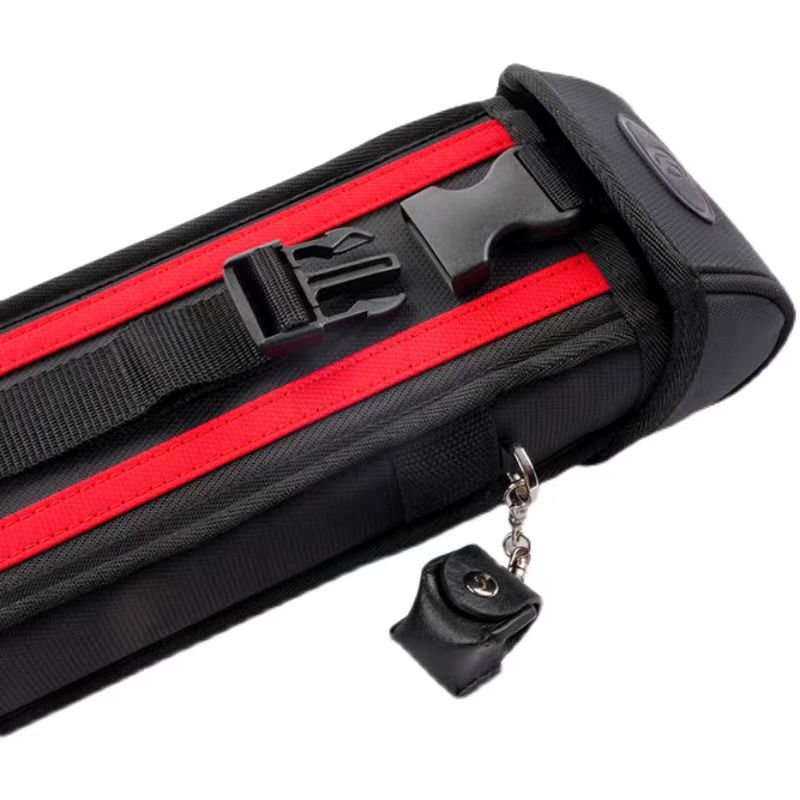KONLLEN High-End 82cm Leather Cue Case Bag for Billiard Carom 3 Holes 1 Butt 2 Shafts Durable Snooker Rod Box Accessories