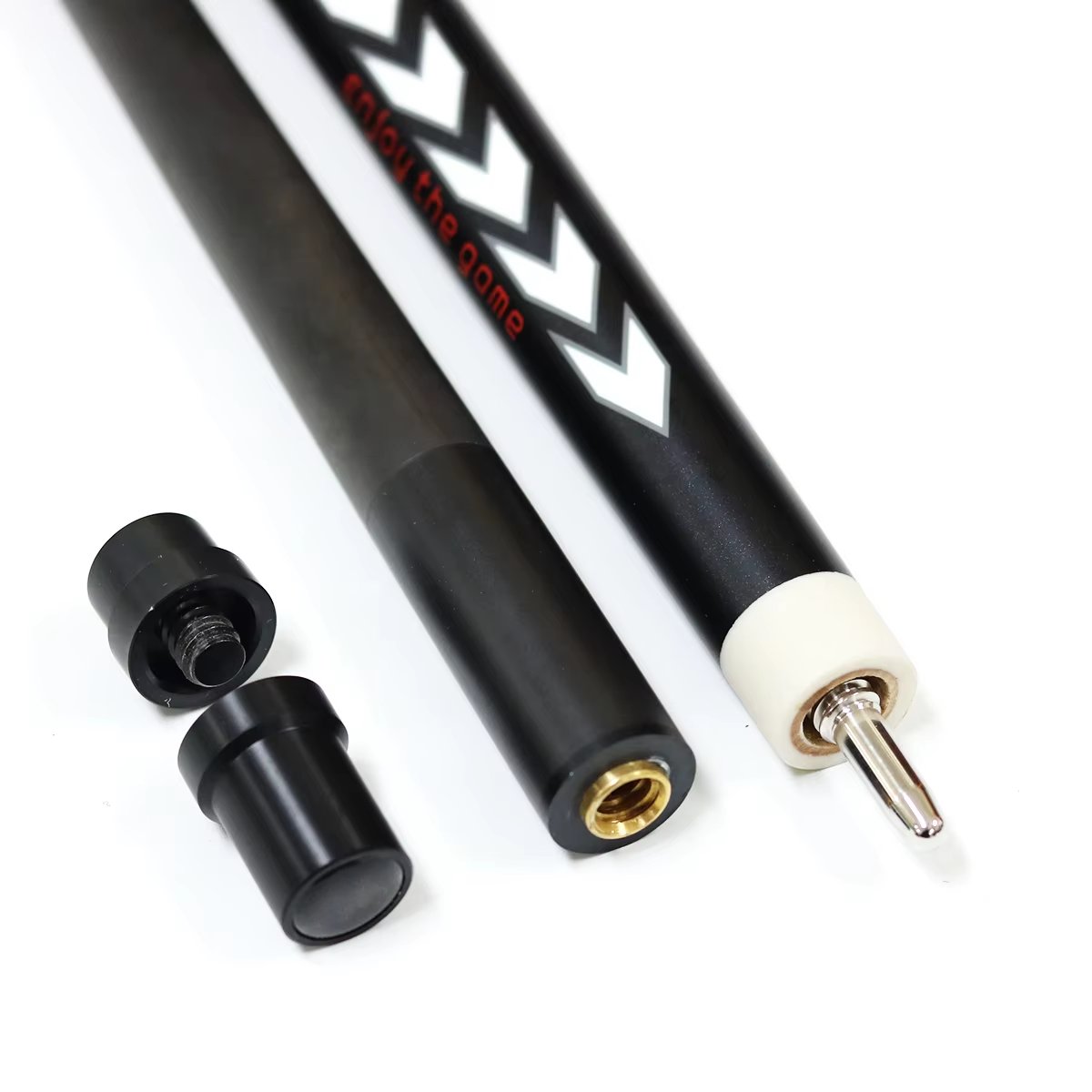 TQG-94 New Model Handmade Carbon Fiber Shaft Jump Cue Pool Uni-Lock Steel Joint 9mm Tip Maple Fiberglass Butt Sleeve Leather