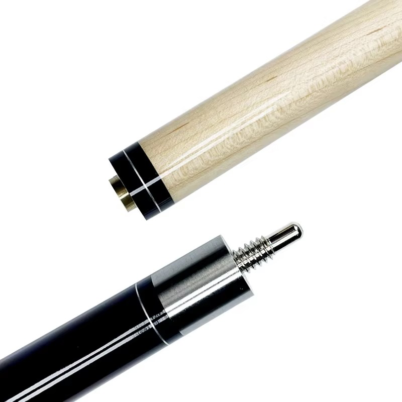 142cm Punch and Jump Pool Cue 3-Part 14mm Snooker Cue 56inches with Carbon Fiber Butt Sleeve