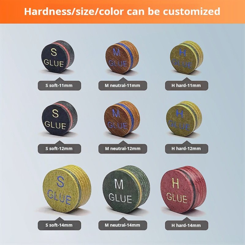 xikuno Multi-layer color leather head black eight snooker nine ball cue leather head billiard cue supplies