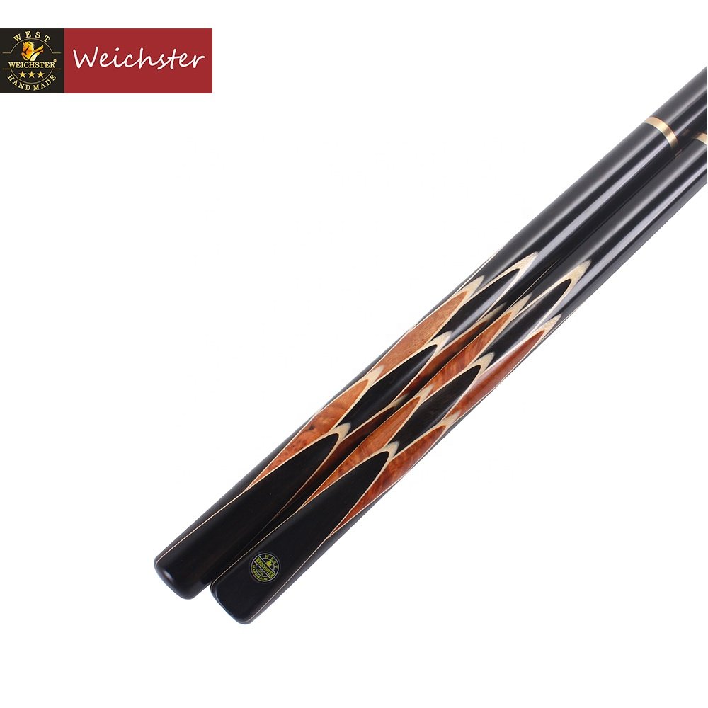 Weichster High Quality Handmade 24 spliced African Ebony Snooker Cue Stick