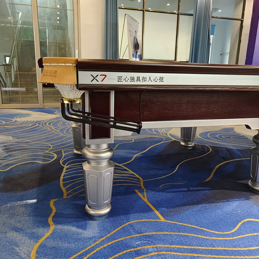 Bojue manufacturer direct sale Chinese black 8 ball style pool table 9ft billiard 10ft customized size X7 Silver Leg