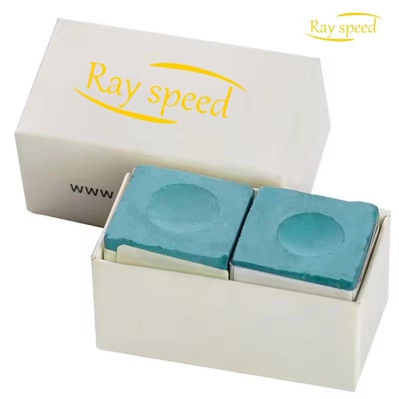 Rayspeed Hot Selling Factory Direct Cheap Pool Chalk Billiard Accessory 2pcs a Box Colorful Billard Pool Chalks Snooker Chalks