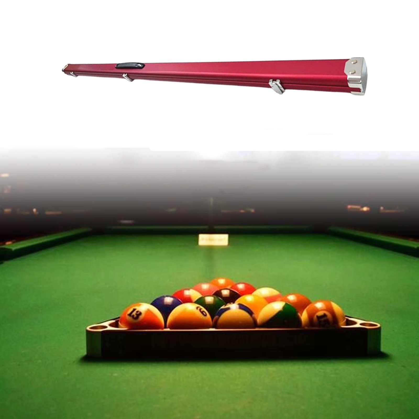 Billiard Cue Case Organizer Hard Tube Billiard Pool Cue Sticks Carrying Case Straight Rod Bag Practical Snooker Cue Box Aluminum