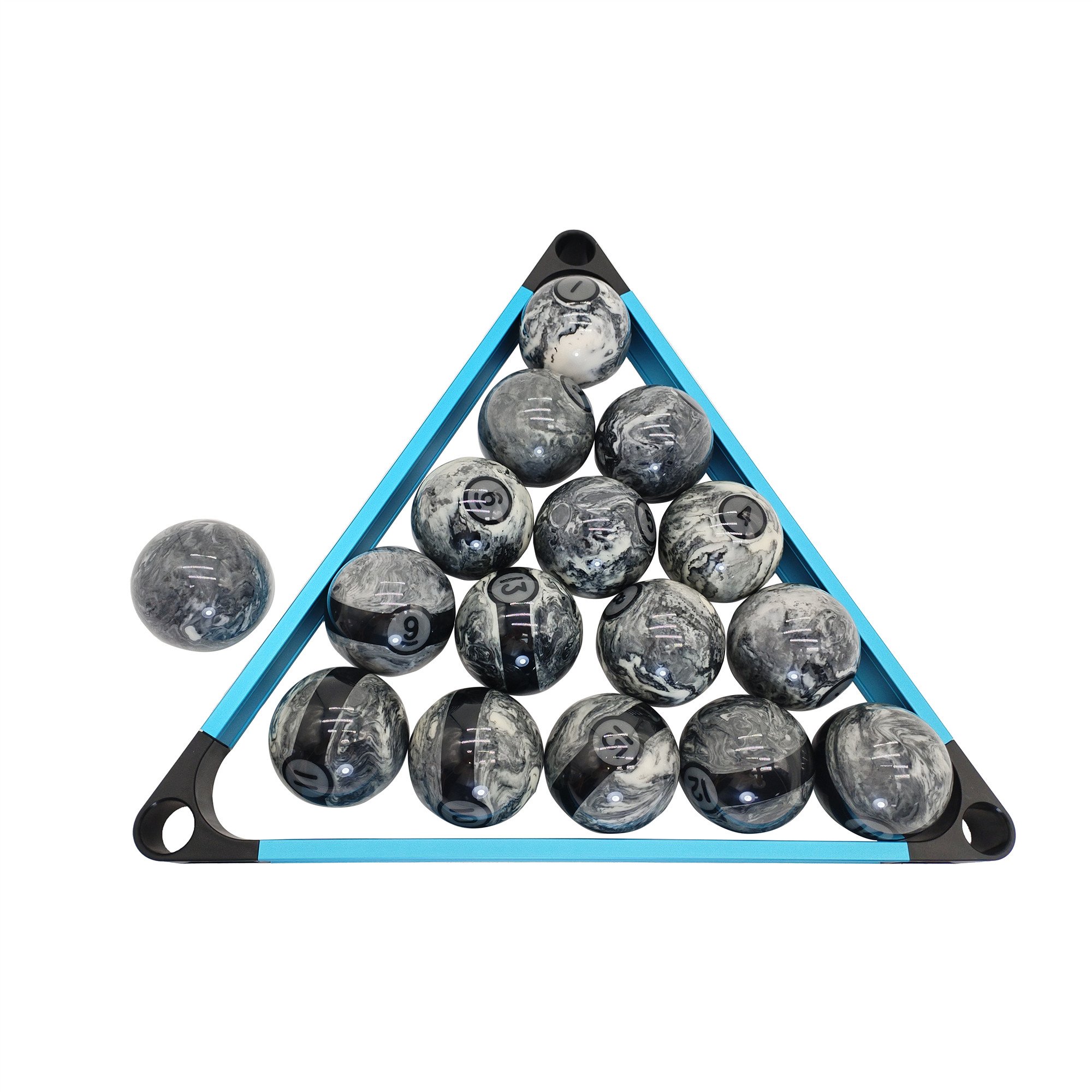 Xmlinco Blue Hot Selling Standards Aluminium pool ball rack Pool Table Accessories Snooker Ball rack