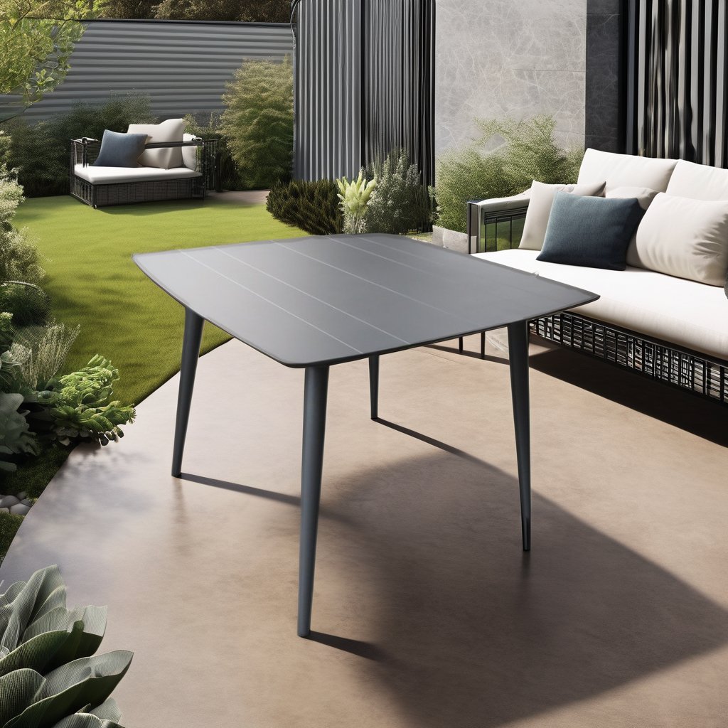 Modern Design Garden Waterproof Solid Teak Wood Dining Table and Chair Luxury Cake Table