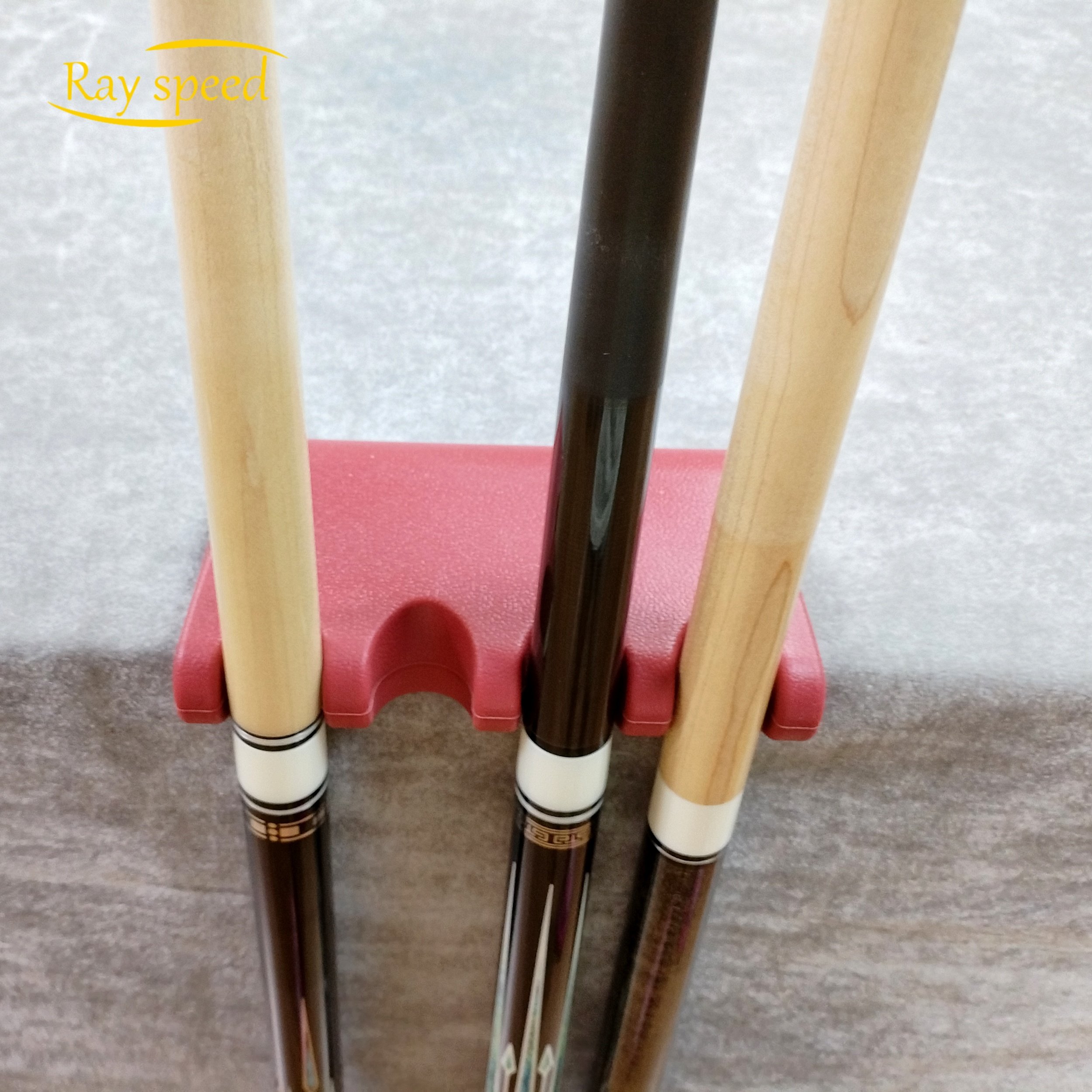 Rayspeed 4 Holes Pool Cue Holder,Portable Pool Stick Holders for Table Pool Cue Rack Claw, Non-Slip Pool Cues Stick Holder Read