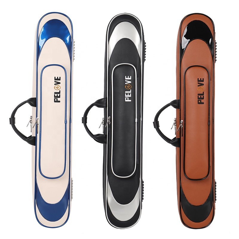 3B 4S PU Leather Pool Cue Case for Snooker and Carom Billiards Stick Bag Rest