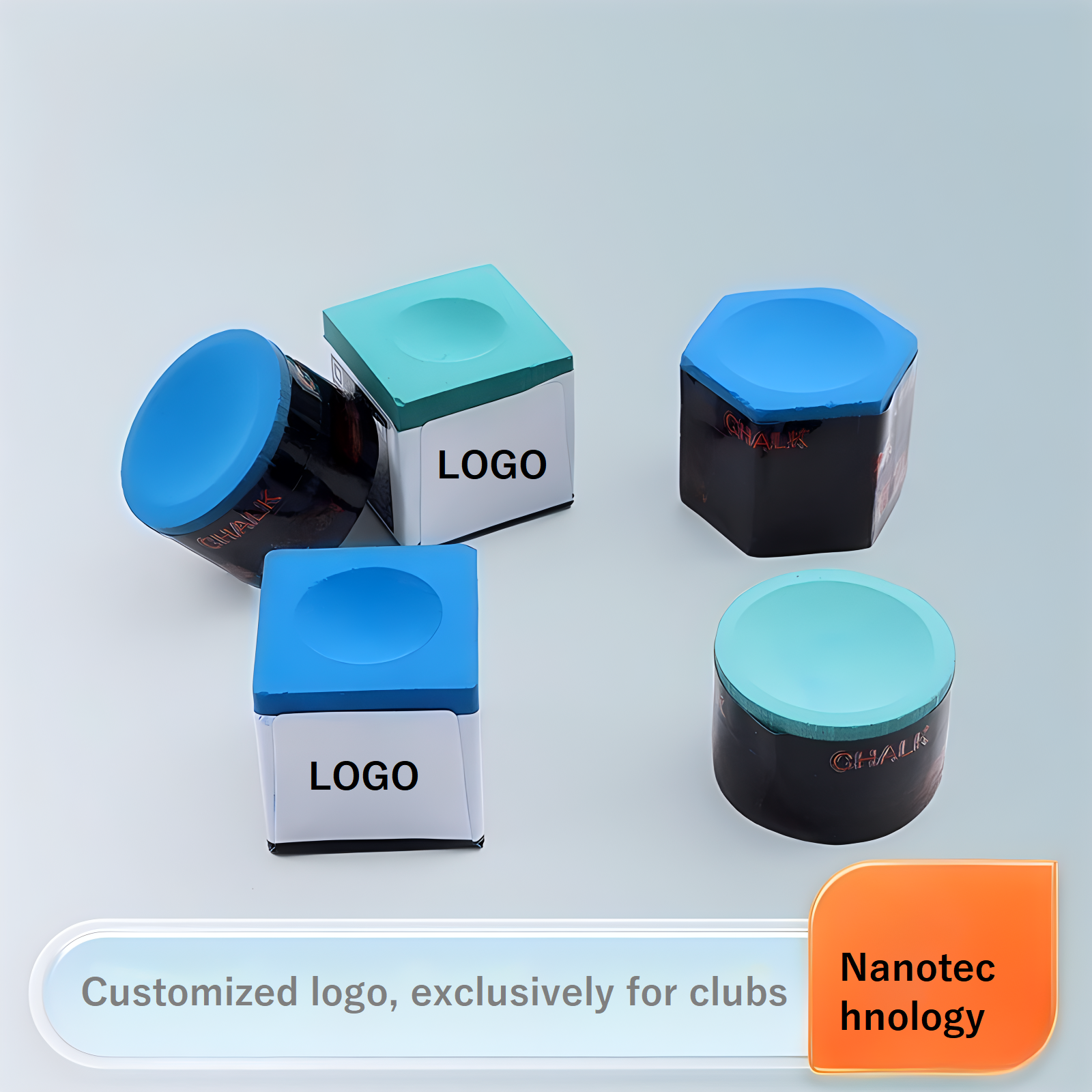 Customized Logo Billiard Snooker Cue Chalk With Easy To Apply And Does Not Fall Off
