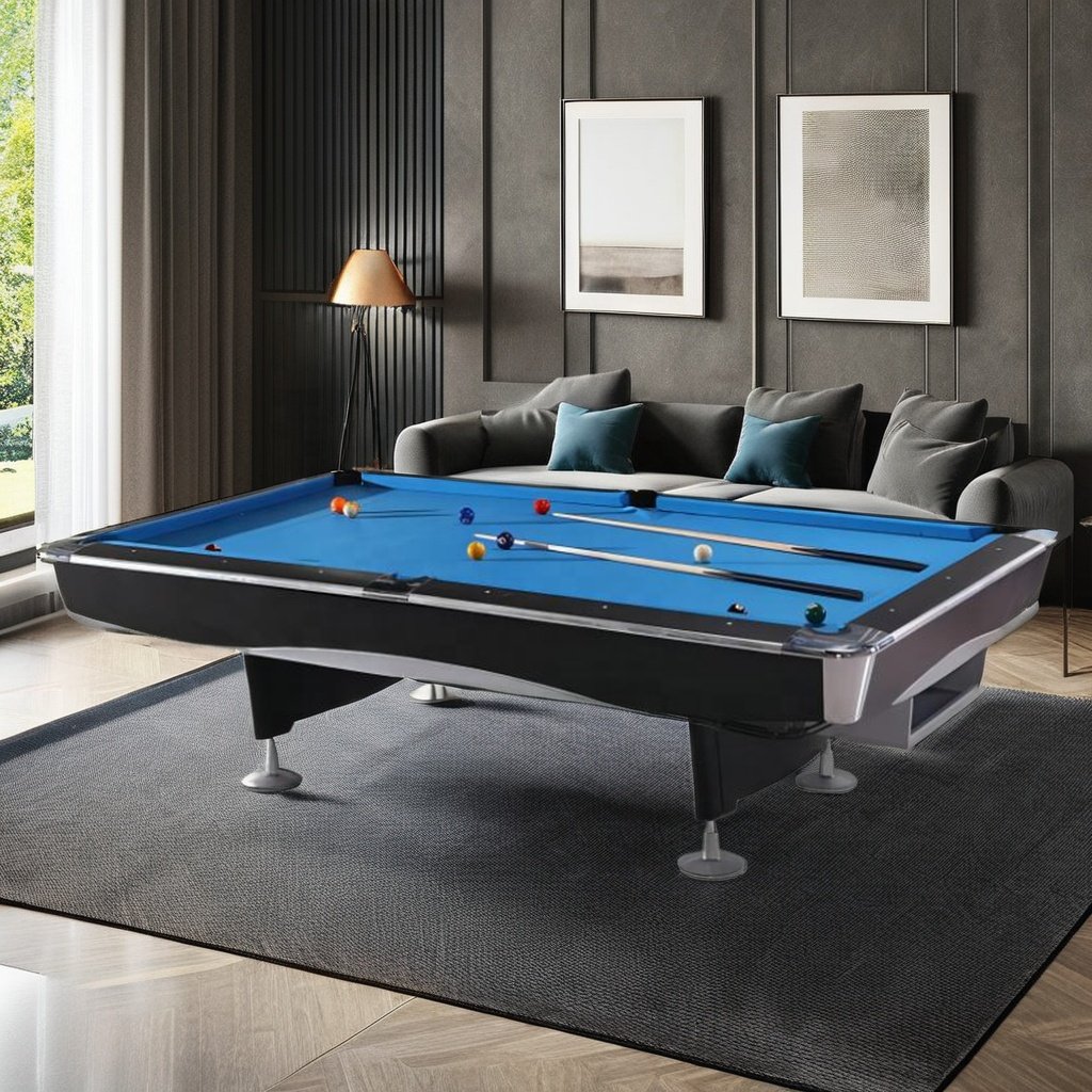 Bojue 8ft American nine ball style Wood Frame Billiard Pool Table with Four solid wood Legs
