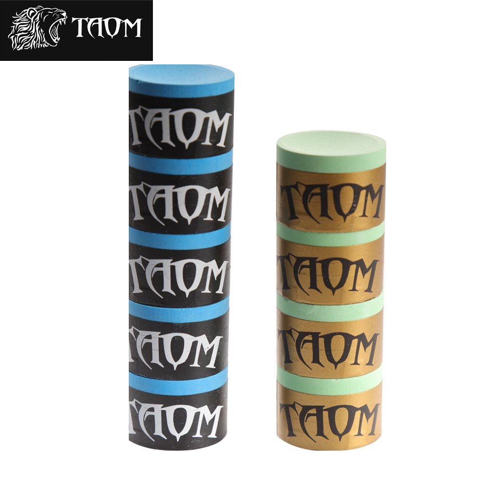 Genuine taom round chalk blue green pink professional billiard accessories
