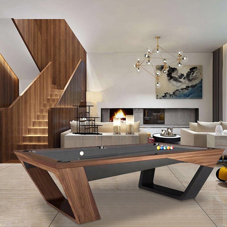 Konford New Fashion Pool Table Acrylic Plate Custom Indoor Style Sam Led Light Billiard 8 Korea 9 Ball Hotel Luxury Villa Table