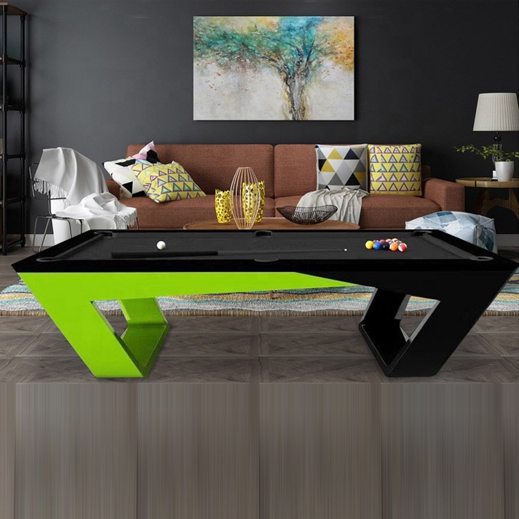 Konford New Fashion Pool Table Acrylic Plate Custom Indoor Style Sam Led Light Billiard 8 Korea 9 Ball Hotel Luxury Villa Table