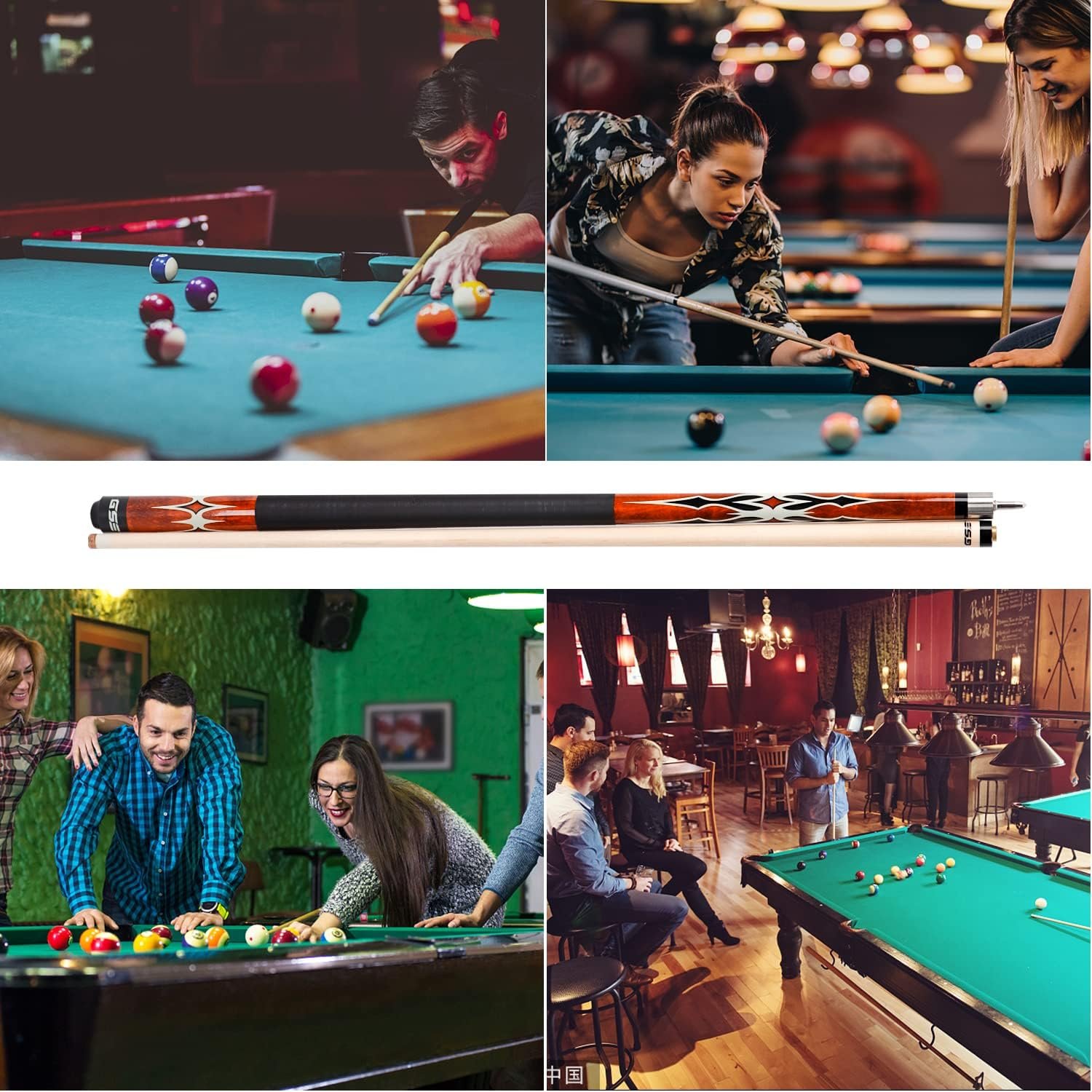 ZJFIT Billiards one piece style carbon fiber snooker pool cue, carbon cue stick