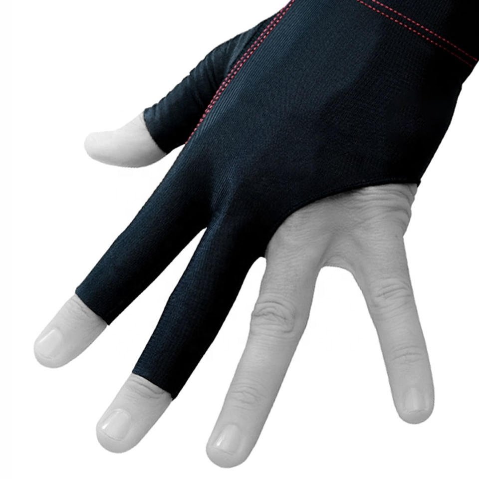 Gray Soft Breathable 3 Finger Billiard Gloves Left and Right Hand Non-Slip Snooker Billiard Gloves For Man And Woman half finger