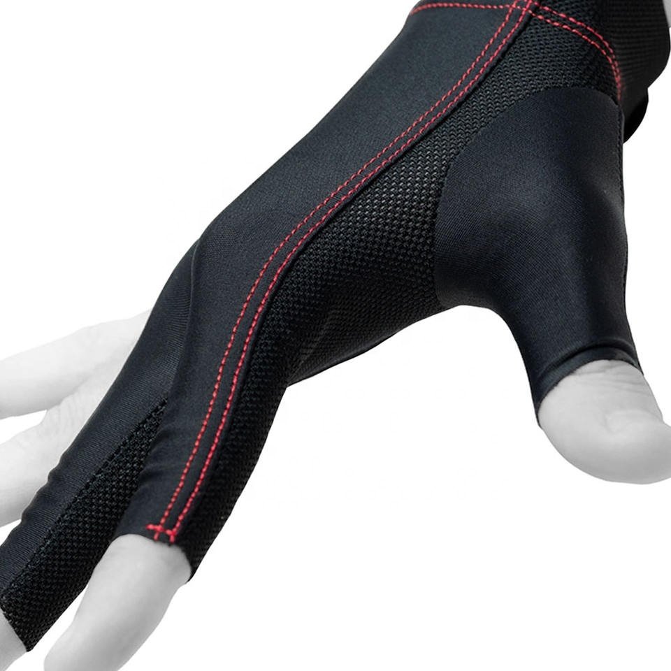 Gray Soft Breathable 3 Finger Billiard Gloves Left and Right Hand Non-Slip Snooker Billiard Gloves For Man And Woman half finger