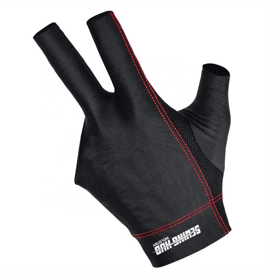 Gray Soft Breathable 3 Finger Billiard Gloves Left and Right Hand Non-Slip Snooker Billiard Gloves For Man And Woman half finger