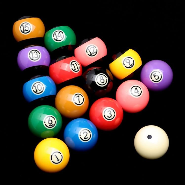 Superior Quality TV-Pro Black Kingkong Regular Size 2-1/4" 16 A Billiard Pool Ball Pool cue balls 16pcs Per Set