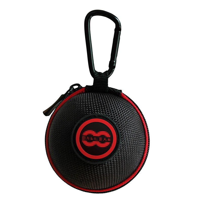 Hot sale round eva custom billiard pool ball game case 57.2mm with carabiner custom carry zipper hard case for snooker cue ball