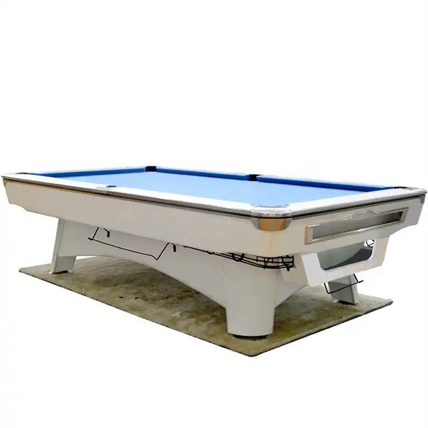 Wholesale Professional 9ft Solid Wood Tournament Series Pool Table Luxury Snooker Billiard Automatic Ball Return System Cue