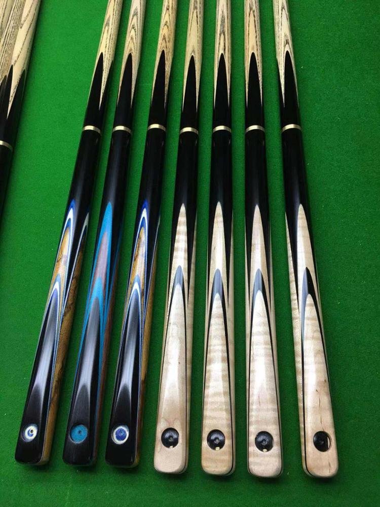 Chyone custom design wholesale ebony wood spliced snooker cue inlay 1pc snooker cue
