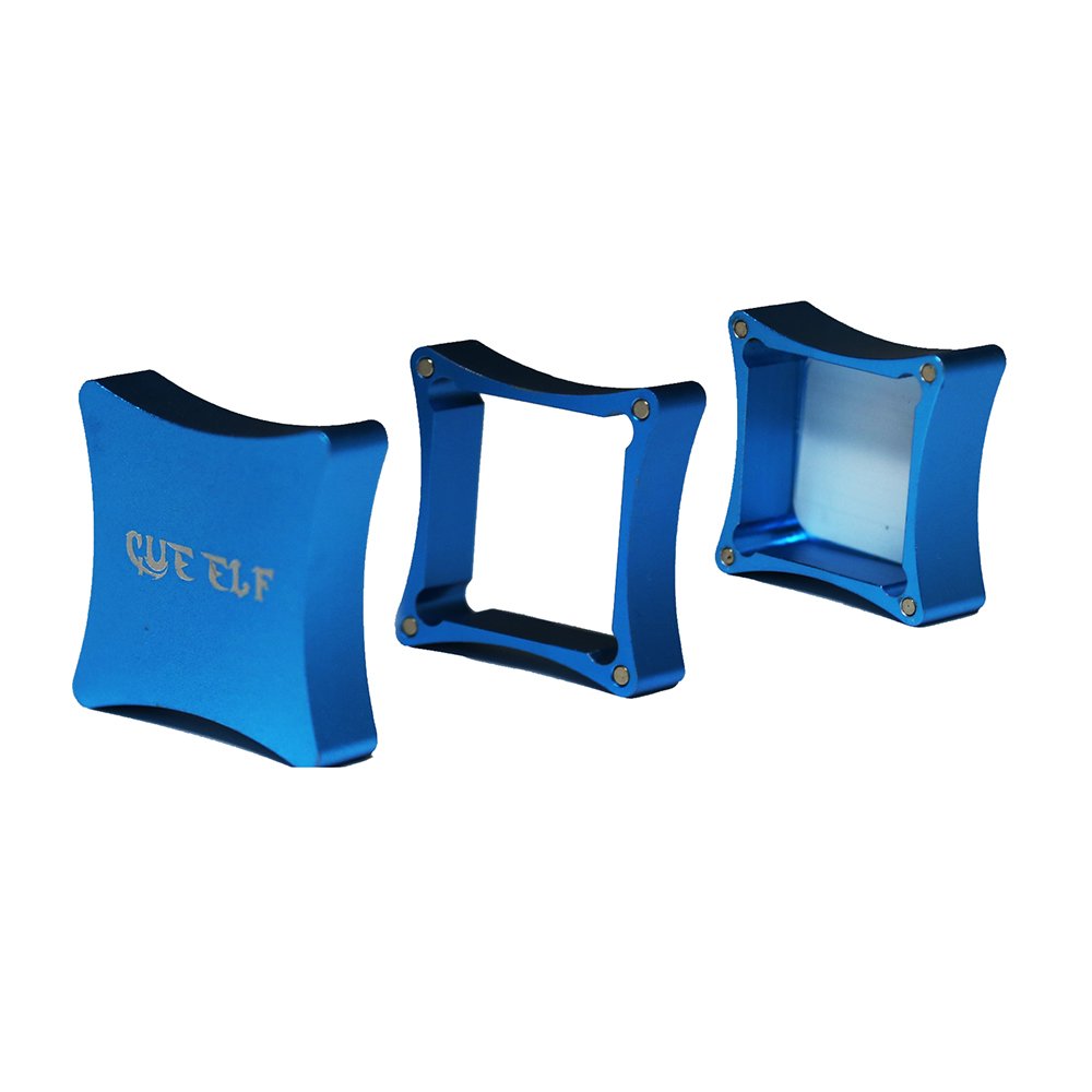 Xmlinco popular 3 layers blue color billiards chalk holder case with magnetic snooker/billiard pool chalk box