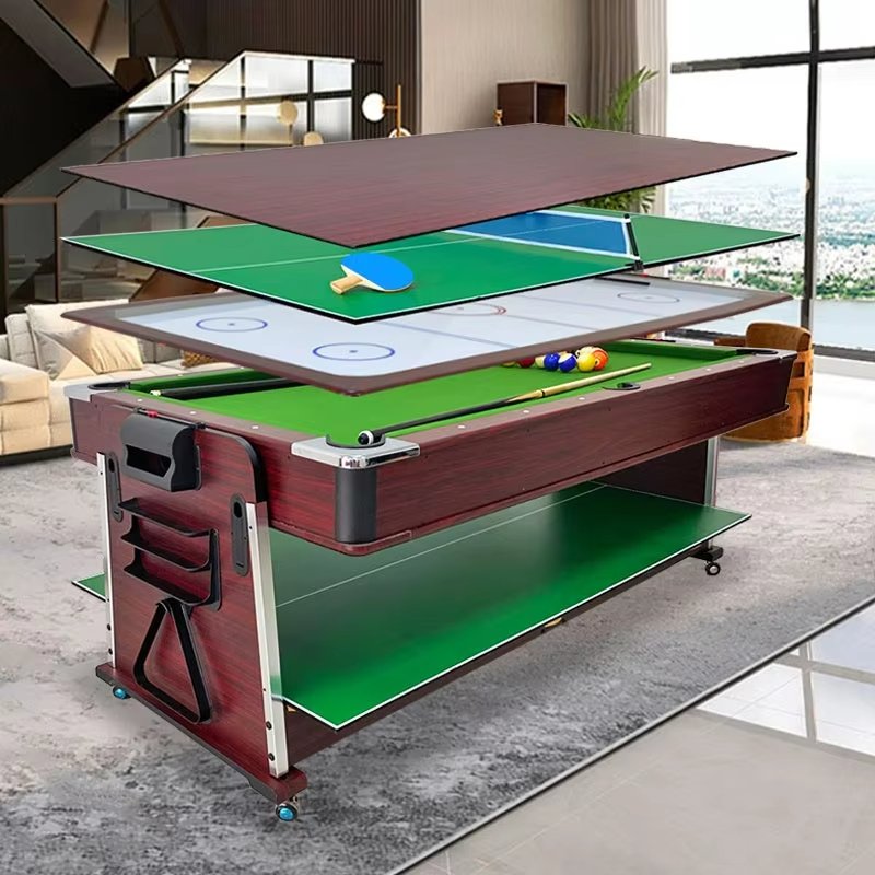 Hot-selling 7ft billiard table air hockey ping-pong functions 4 in 1 multi game table Snooker Pool table