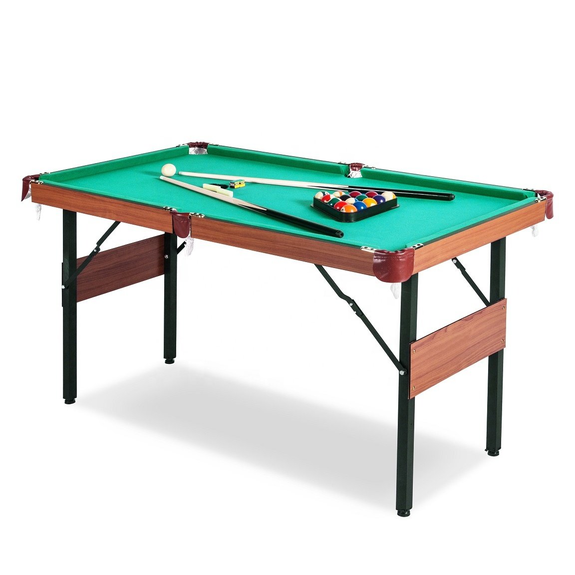 4.5ft cheap mini snooker pool tables folding leg kids game billiard pool table