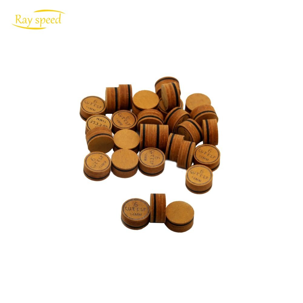 Rayspeed High Quality 6 Layers Tip Hot Sale 14mm Colorful Leather Pool Billiard Snooker Cue Accessories Tips