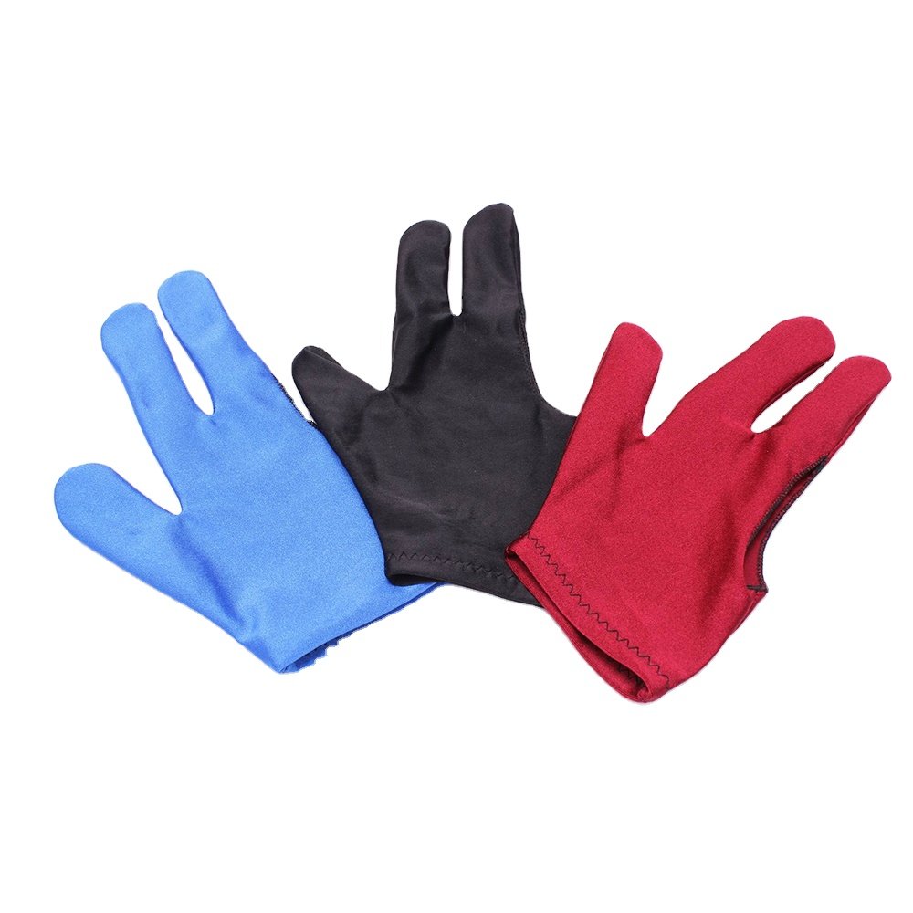 Popular Sell Pattern 3 Fingers Billiard Pool Snooker Gloves