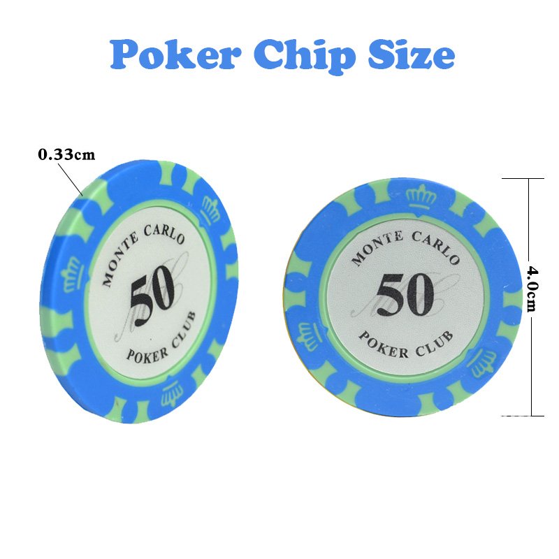 Wholesales 14 Gram 40mm Casino Monte Carlo Jetons Clay Poker Chips