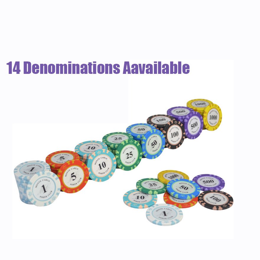 Wholesales 14 Gram 40mm Casino Monte Carlo Jetons Clay Poker Chips